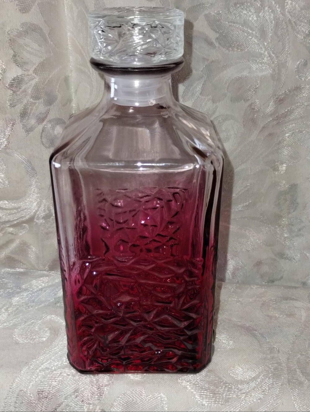 Target Ombre Faceted Glass Decanter - Red To Clear